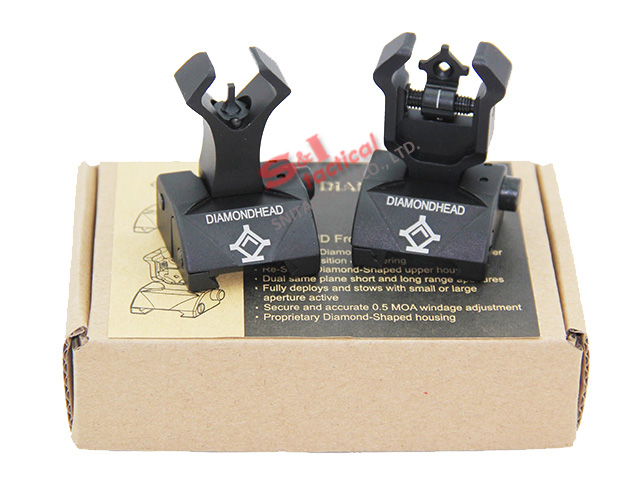 Diamondhead DIAMOND Combat Flip-Up Rear & Front Sight BK